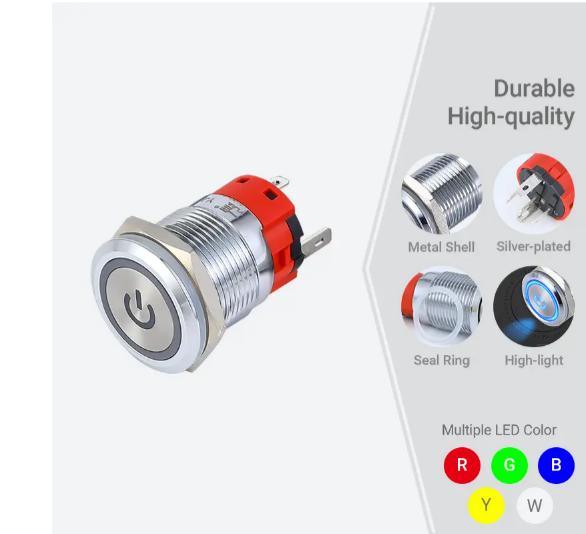 19 mm 3a Drucktastenschalter